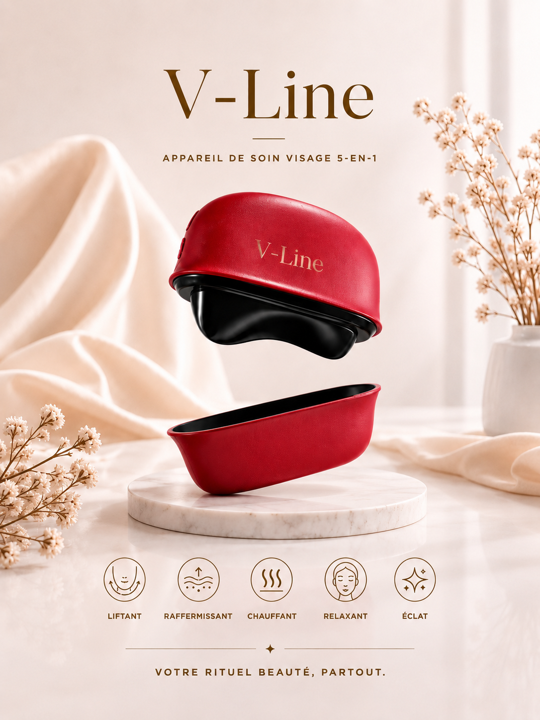 Appareil de soin visage V-Line 5-en-1